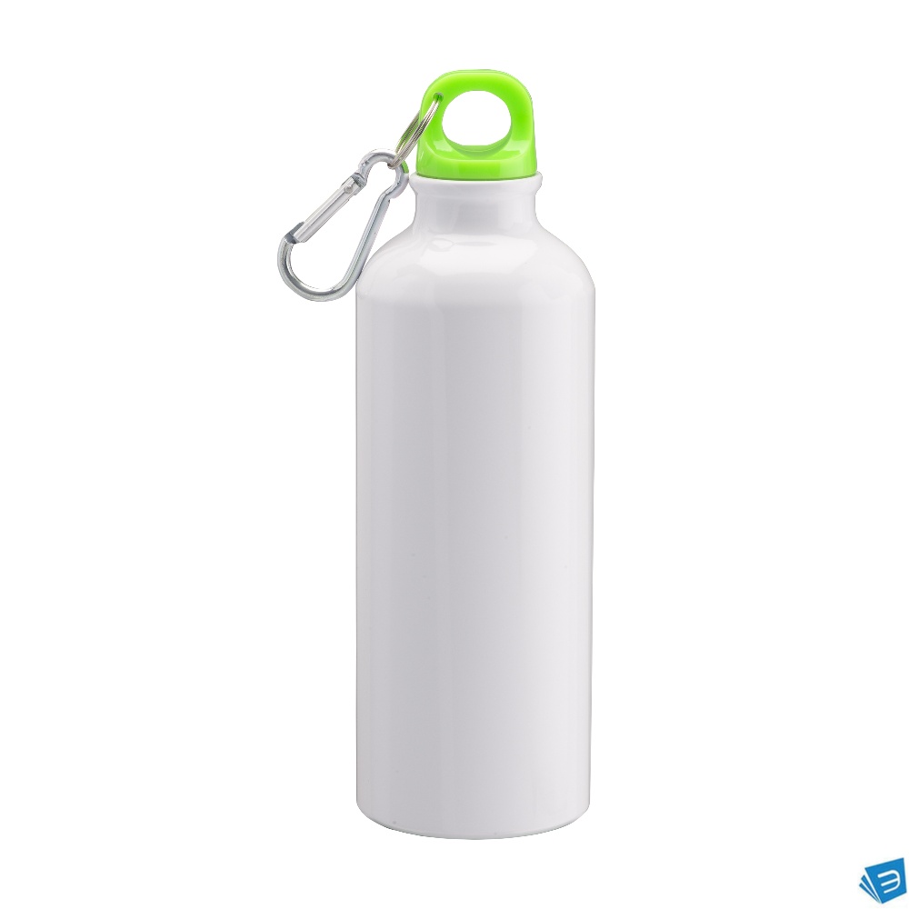 Borraccia in alluminio con moschettone, 500ml