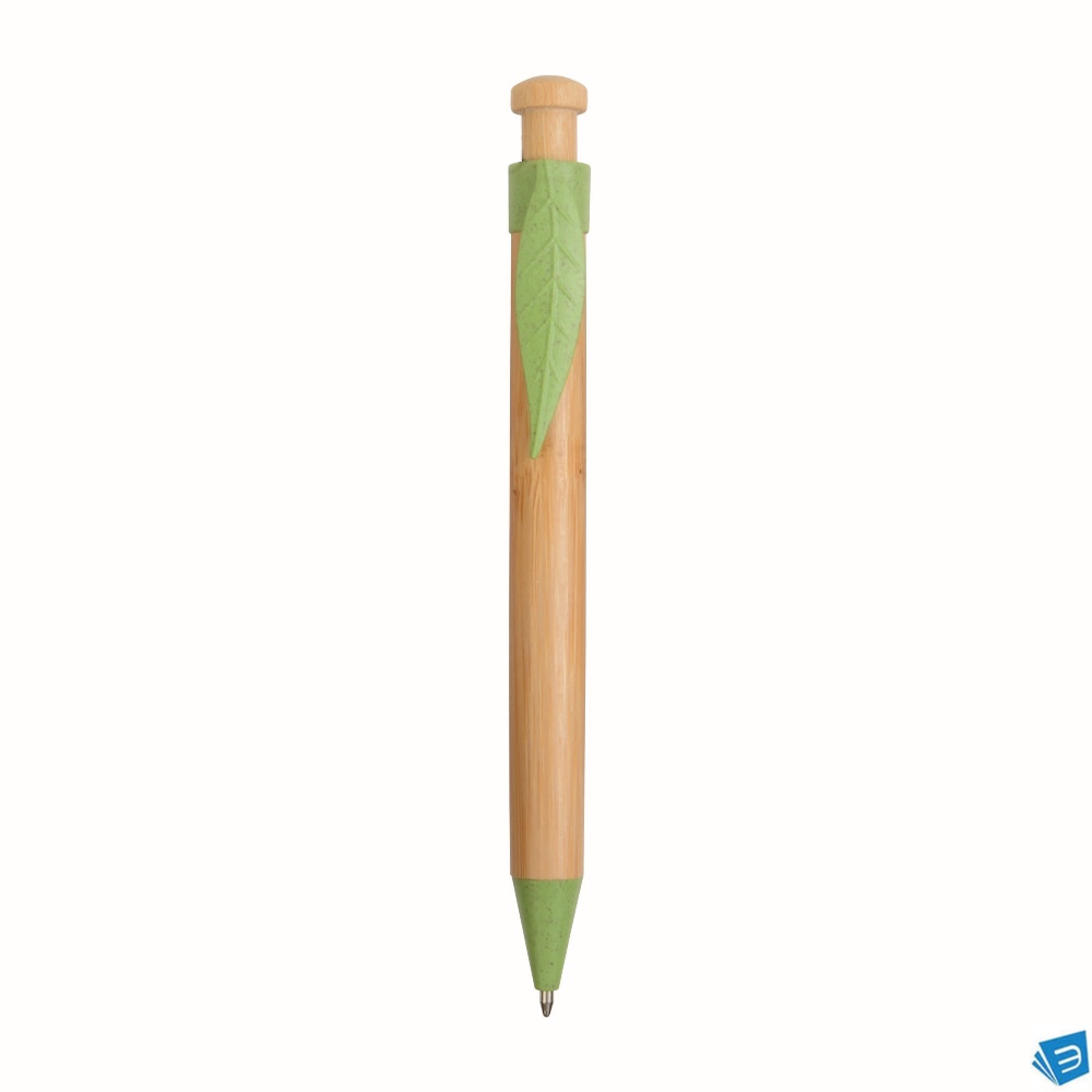 Penna a scatto in bamboo, paglia di grano (50%) e PP (50%)
