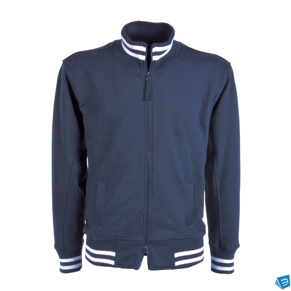 Felpa con zip lunga, con tasche