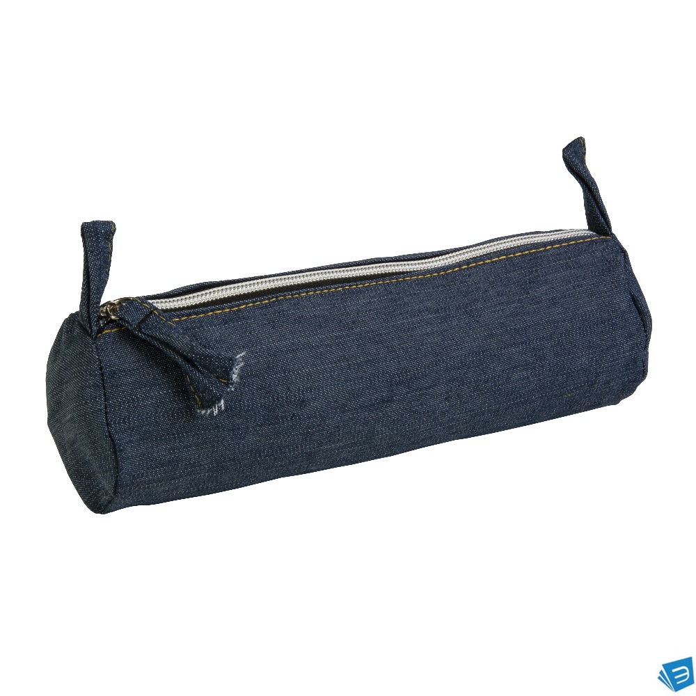 Astuccio in cotone DENIM 220 g/m2 (85% cotone - 15% poliestere) con chiusura a zip