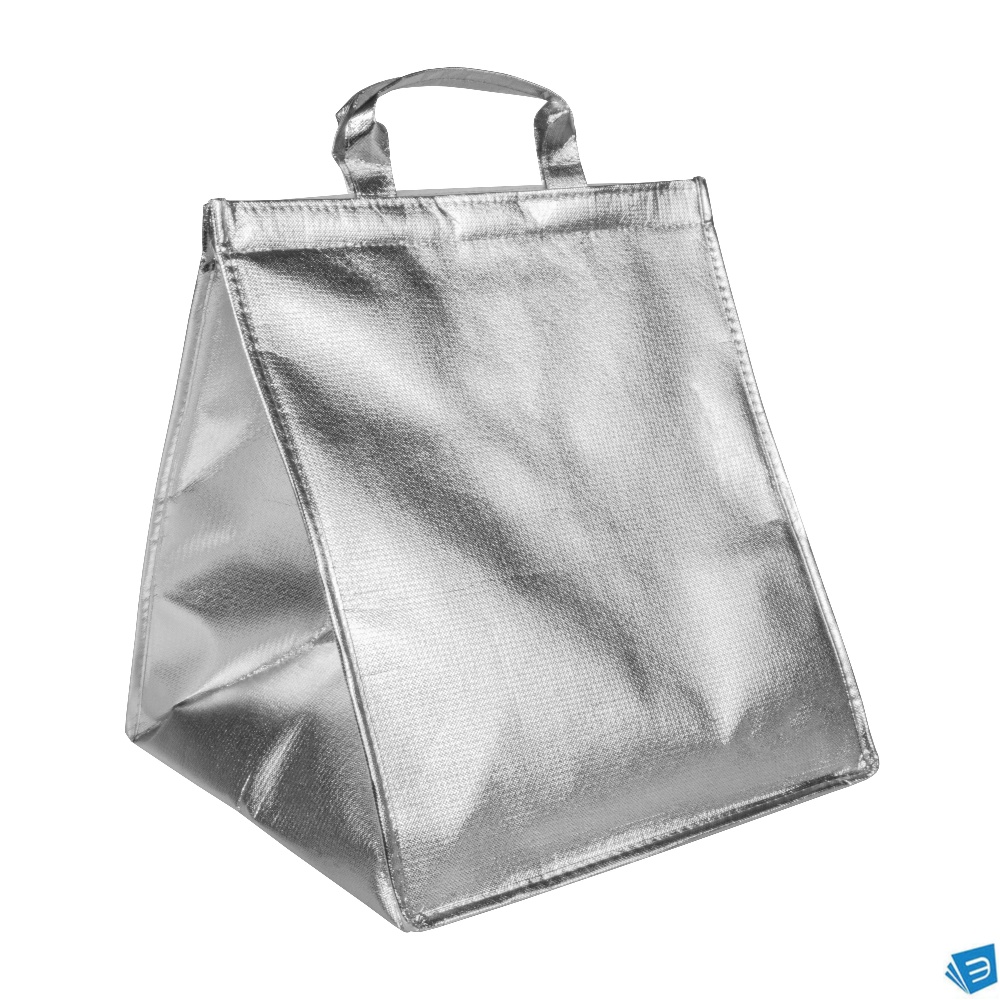 Borsa frigo porta torte/pizza in tnt laminato 110 g/m2, chiusura con velcro