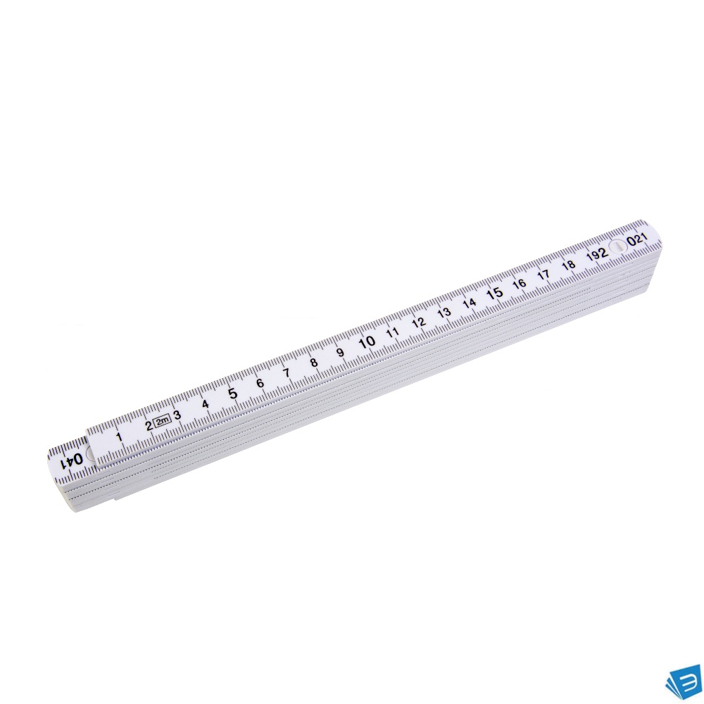 Metro pieghevole snodabile in plastica, lunghezza 2 mt con 10 maglie in PS