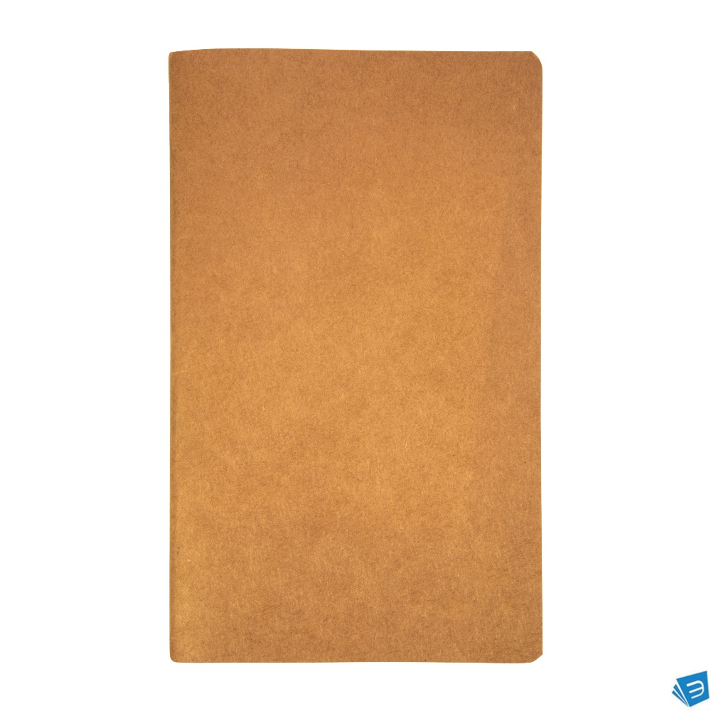 Quaderno con copertina in carta riciclata, fogli a righe color avorio