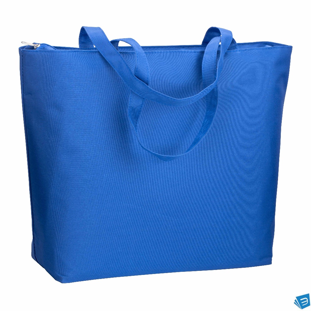Borsa mare in poliestere 300D con manici lunghi e chiusura con zip