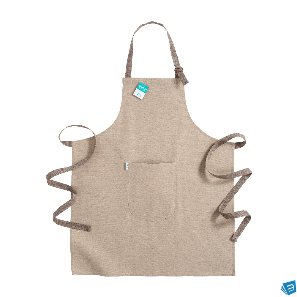 Grembiule lungo in cotone riciclato 190 g/m2.