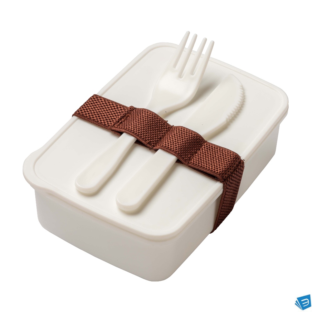 Porta pranzo in PP, con posate incluse.