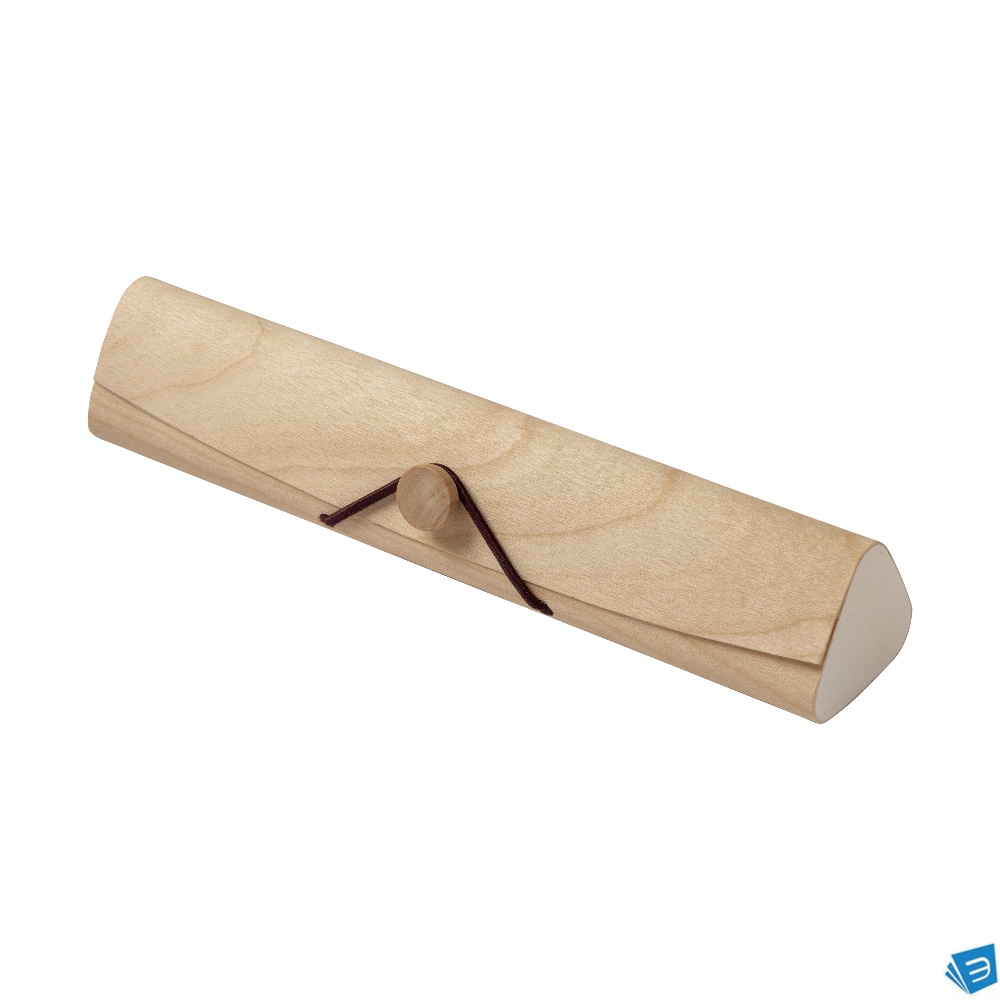 Set scuola/ufficio in legno, composto da penna, matita, gomma e temperino