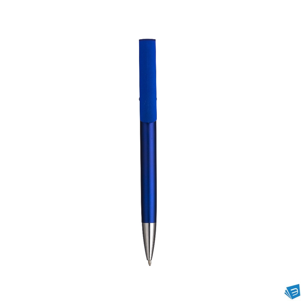 Penna twist in plastica con fusto metallizzato, stand portacellulare