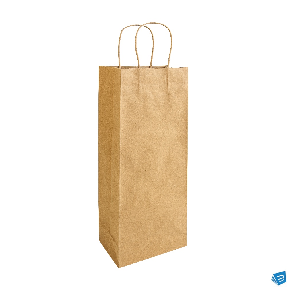 Shopper in carta riciclata 100 gr/m2 con soffietto