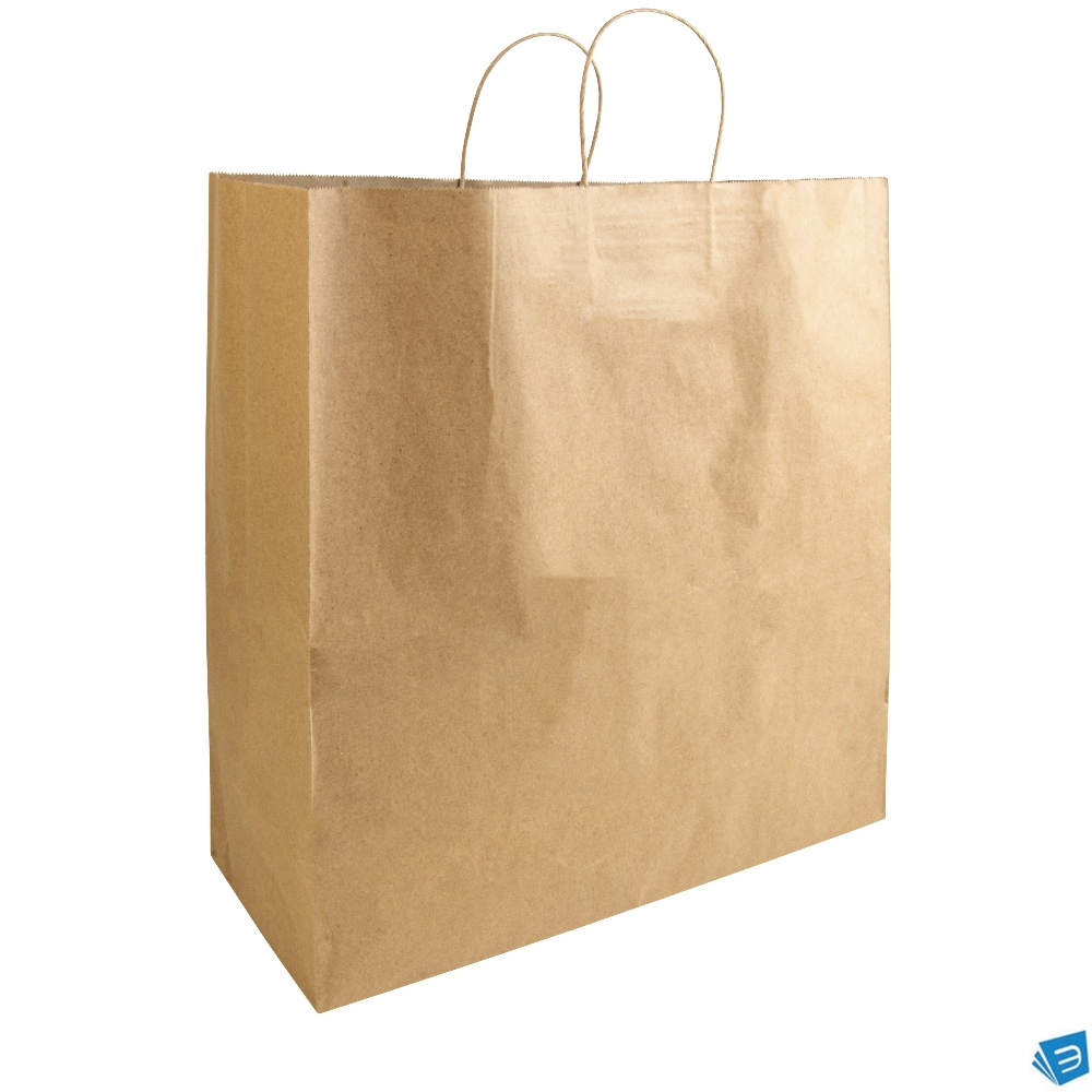 Shopper in carta riciclata 100 gr/m2 con soffietto