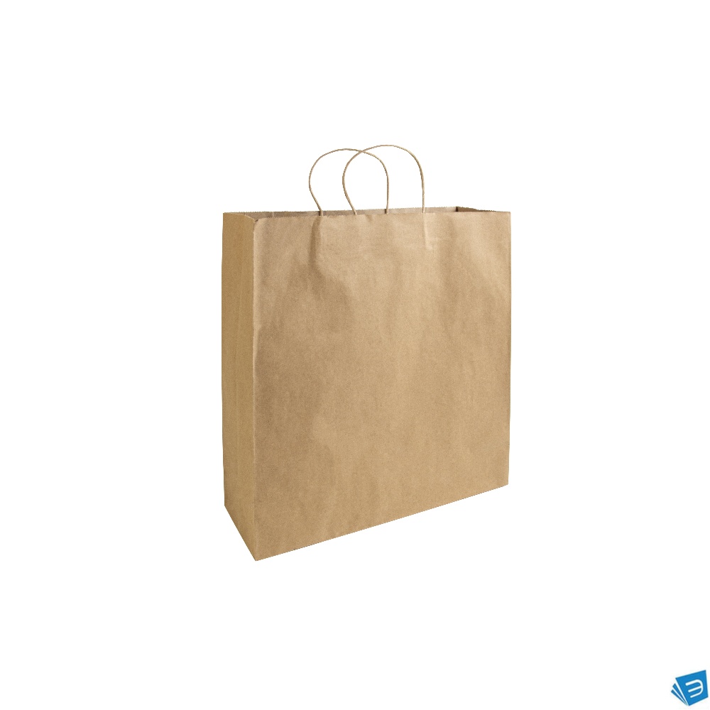 Shopper in carta riciclata 100 gr/m2 con soffietto