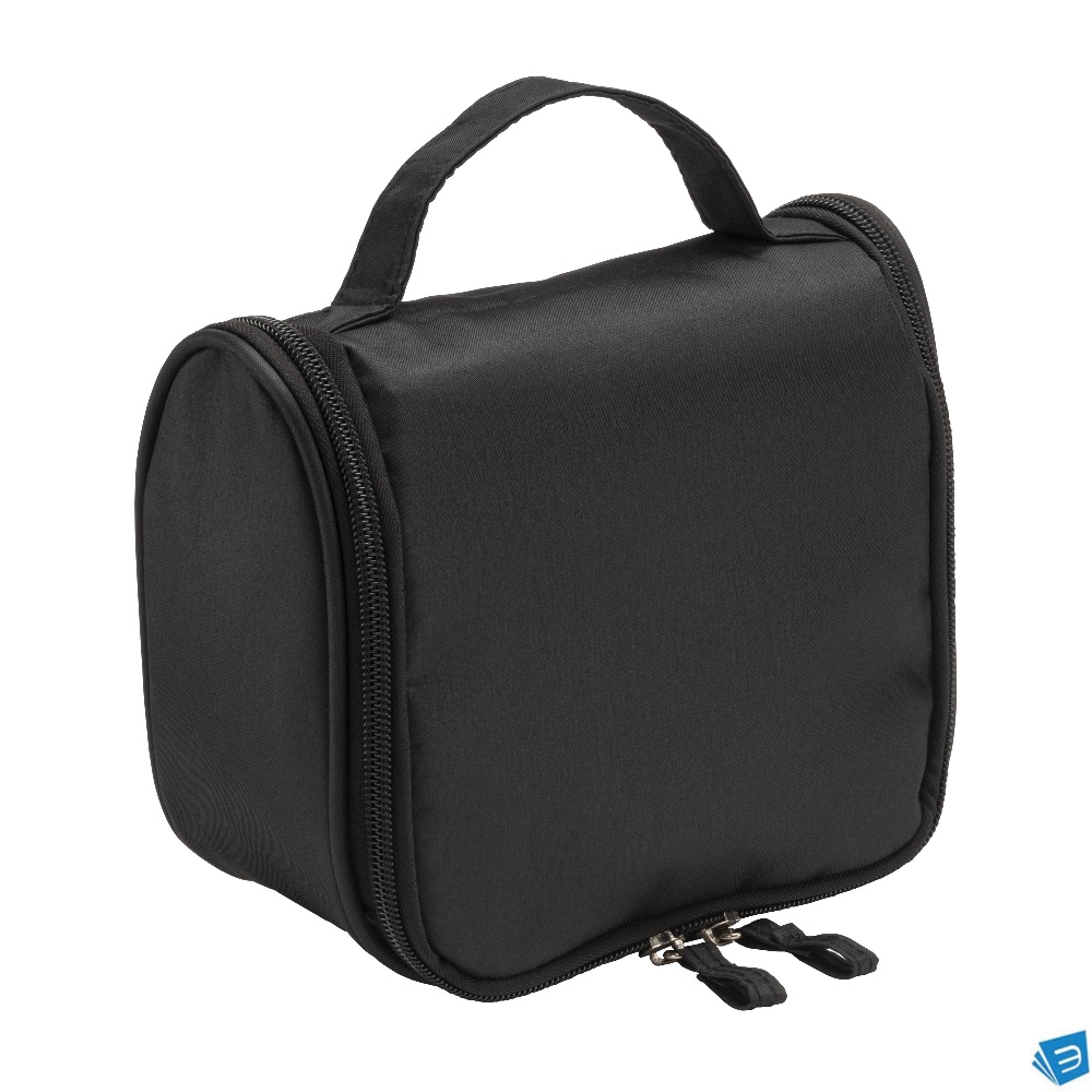 Beauty case in microfibra con zip, ampie tasche interne