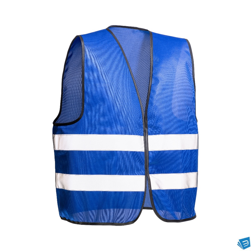 Gilet promozionale in poliestere con nastro riflettente e chiusura con velcro