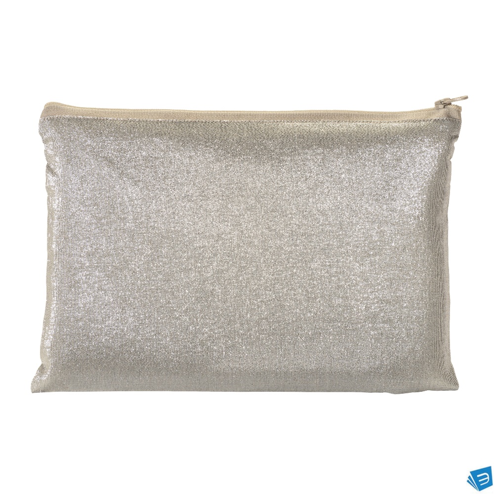 Beauty case con zip in policotone brillante 90 g/m2