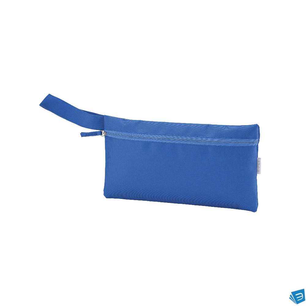 Porta documenti in poliestere riciclato R-PET con chiusura con zip e pratica maniglia