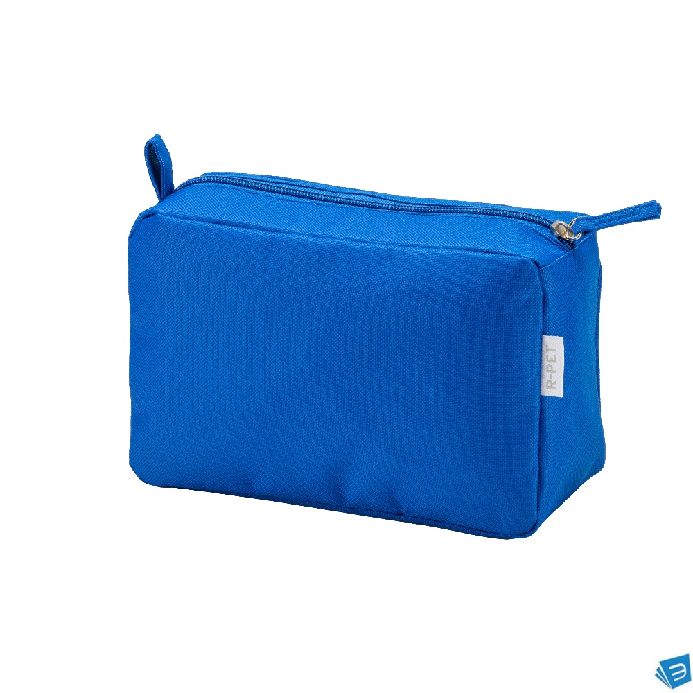 Beauty case in poliestere riciclato R-PET con cerniera