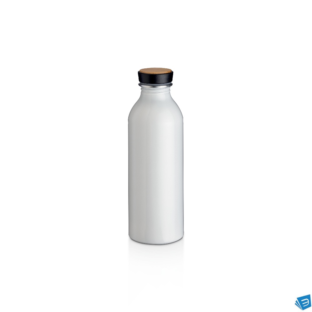 Bottiglia termica in alluminio con tappo con inserto in bambù, 500 ml