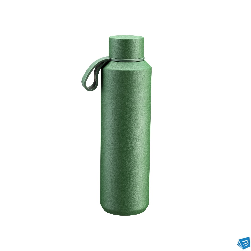 Bottiglia termica in acciaio con maniglia in TPR (gomma termoplastica), 630 ml