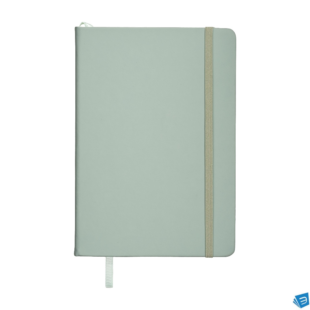 Quaderno con copertina in PU in colori pastello ed elastico di chiusura