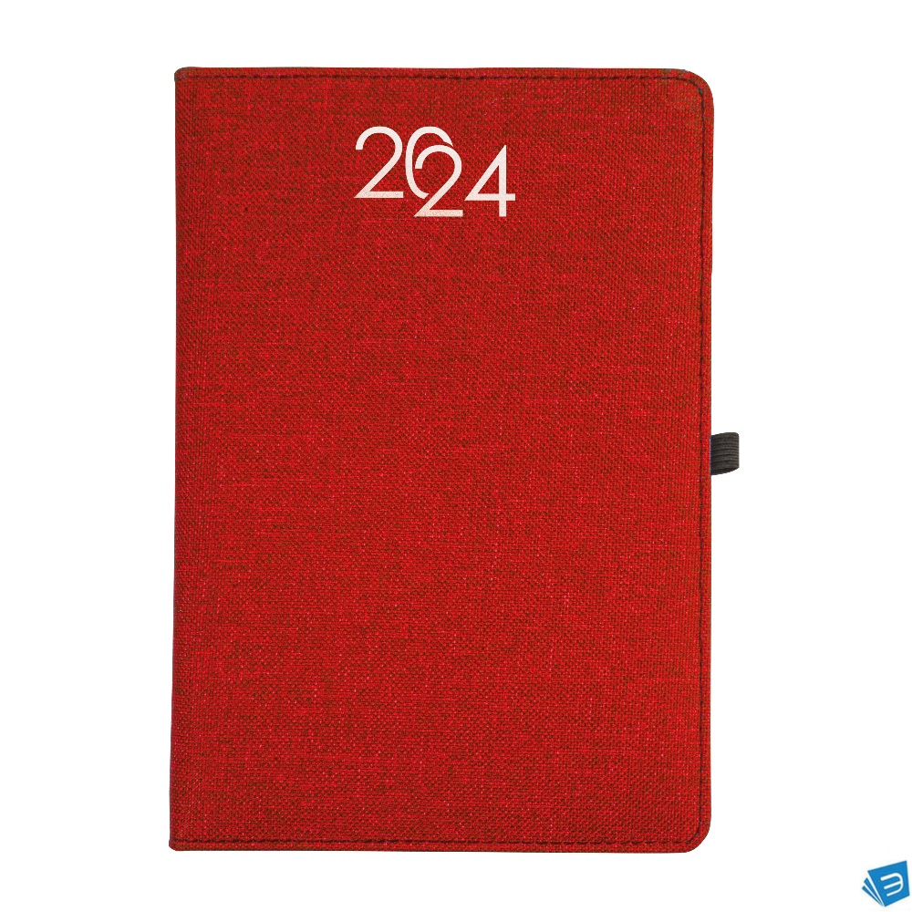 Agenda giornaliera 2024 con copertina in R-PET - Scatola su richiesta Art. 23799
