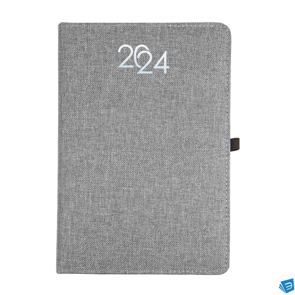 Agenda settimanale 2024 con copertina in R-PET - Scatola su richiesta Art. 23797