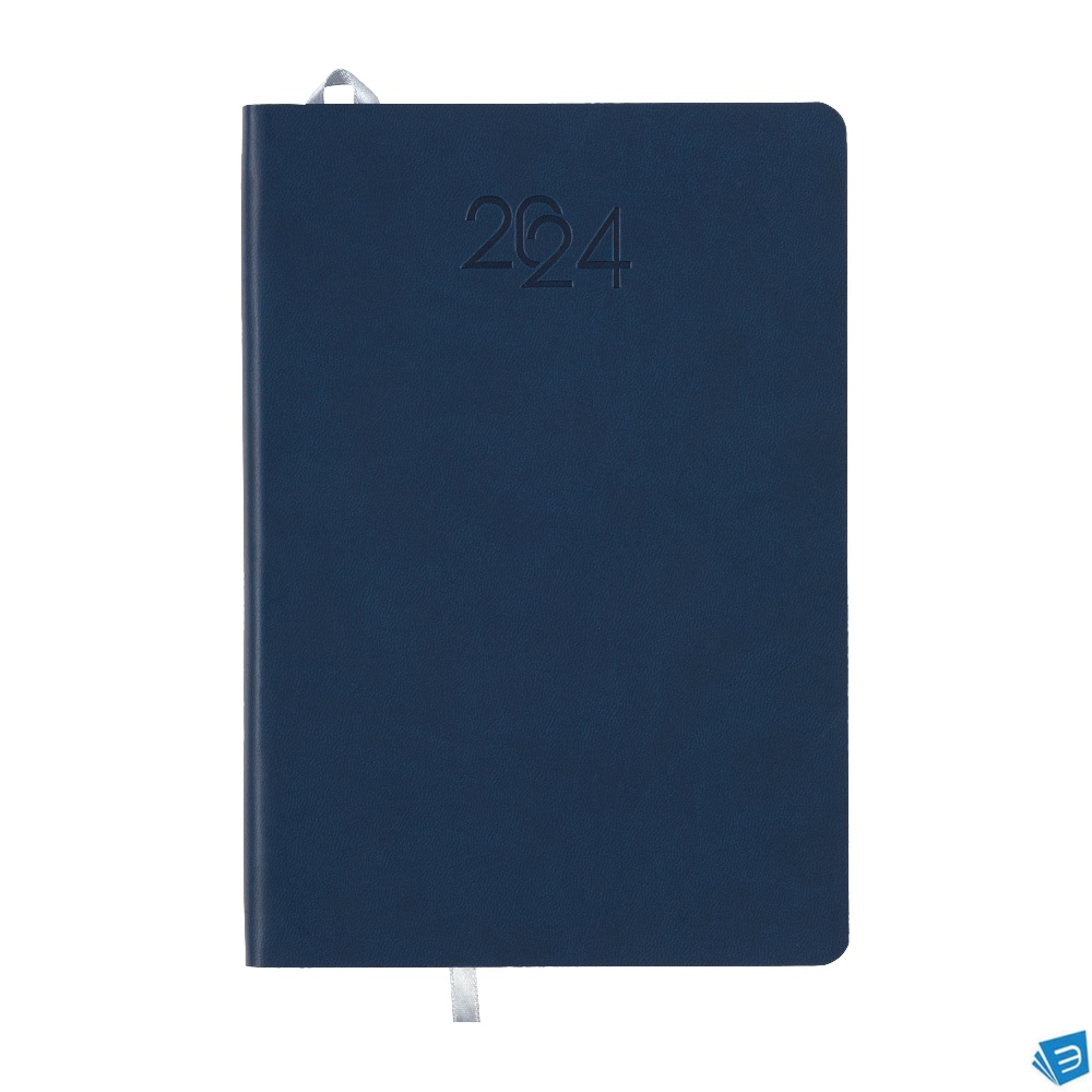 Agenda giornaliera 2024 con copertina in PU flessibile - Scatola su richiesta Art. 23799
