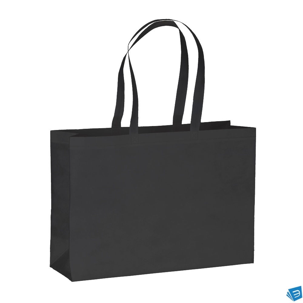 Borsa shopper in PET riciclato da 100 g/m² (TNT R-PET) termosaldata
