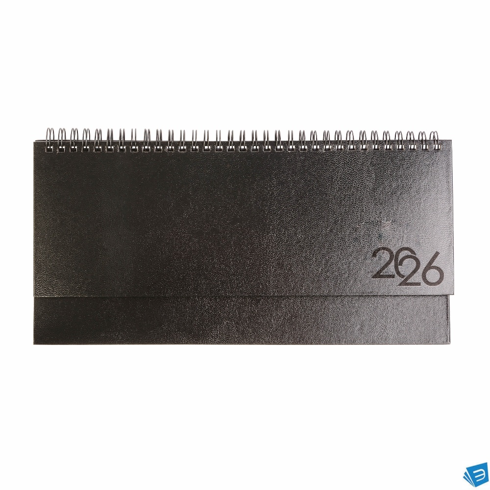 Agenda da tavolo settimanale 2026 con copertina in cartoncino laminato
