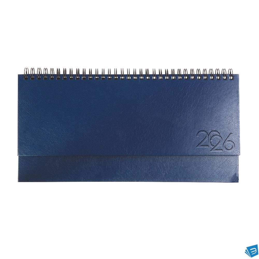 Agenda da tavolo settimanale 2026 con copertina in cartoncino laminato