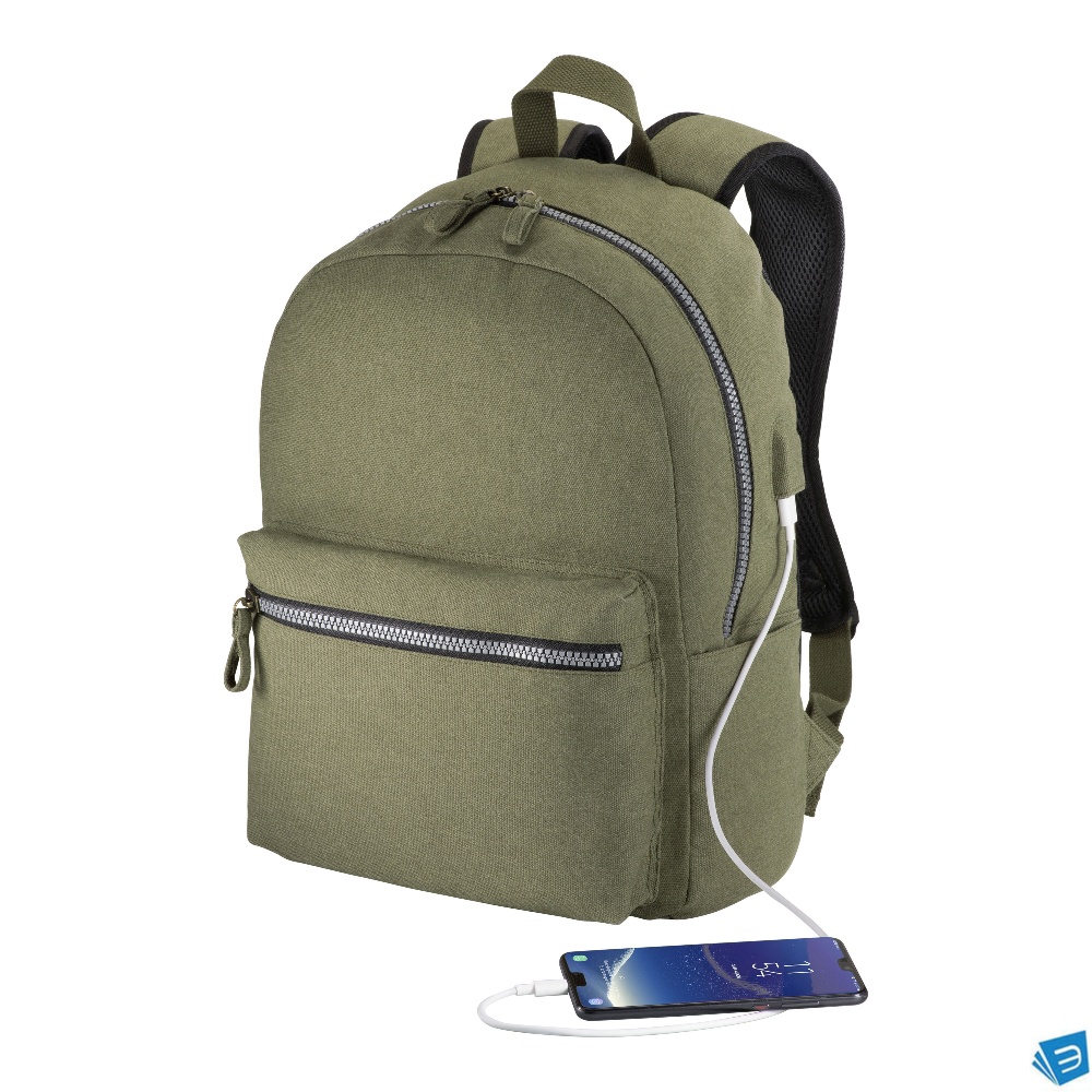 Zaino porta PC in Canvas effetto stone washed