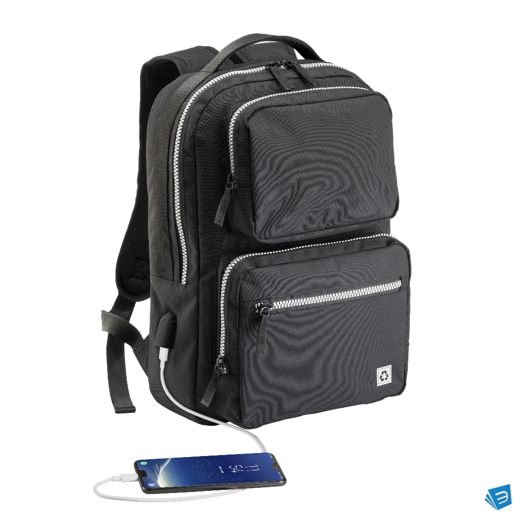 Zaino porta PC in R-pet  con presa USB
