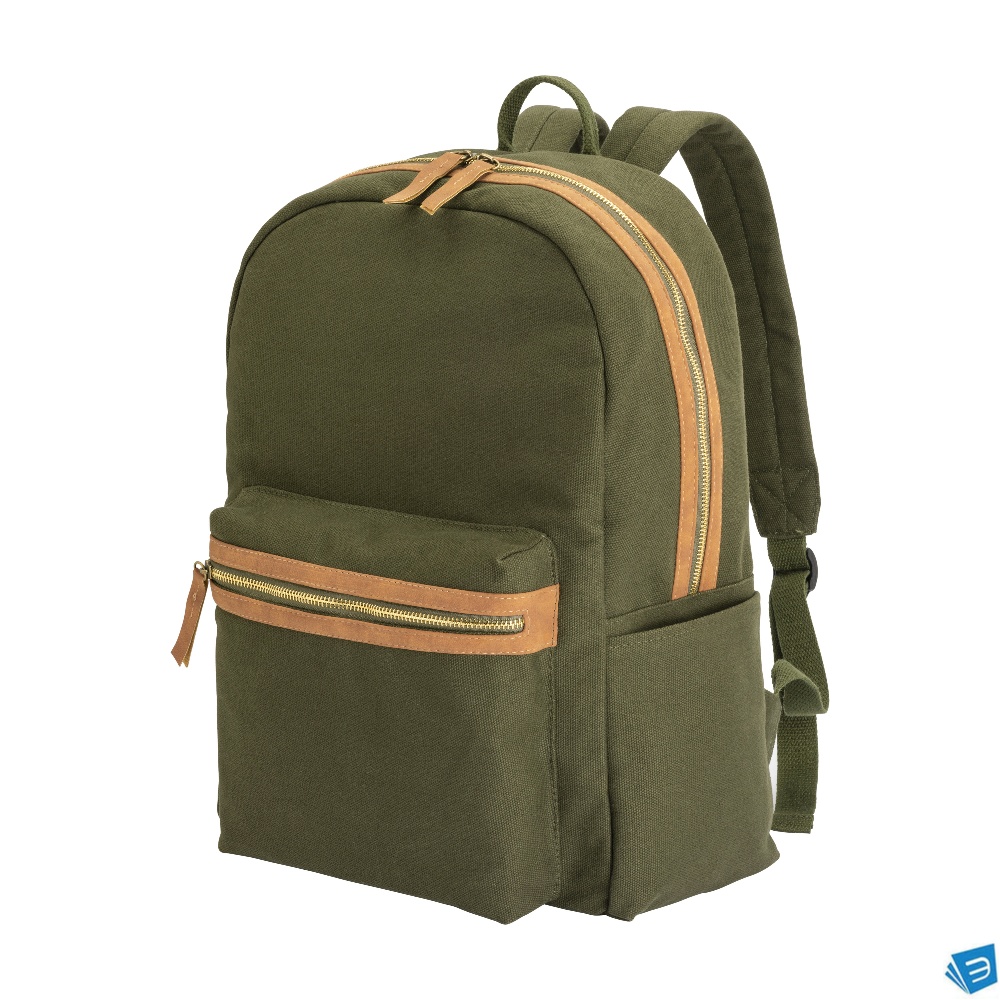Zaino in canvas riciclato con compartimento imbottittito per notebook