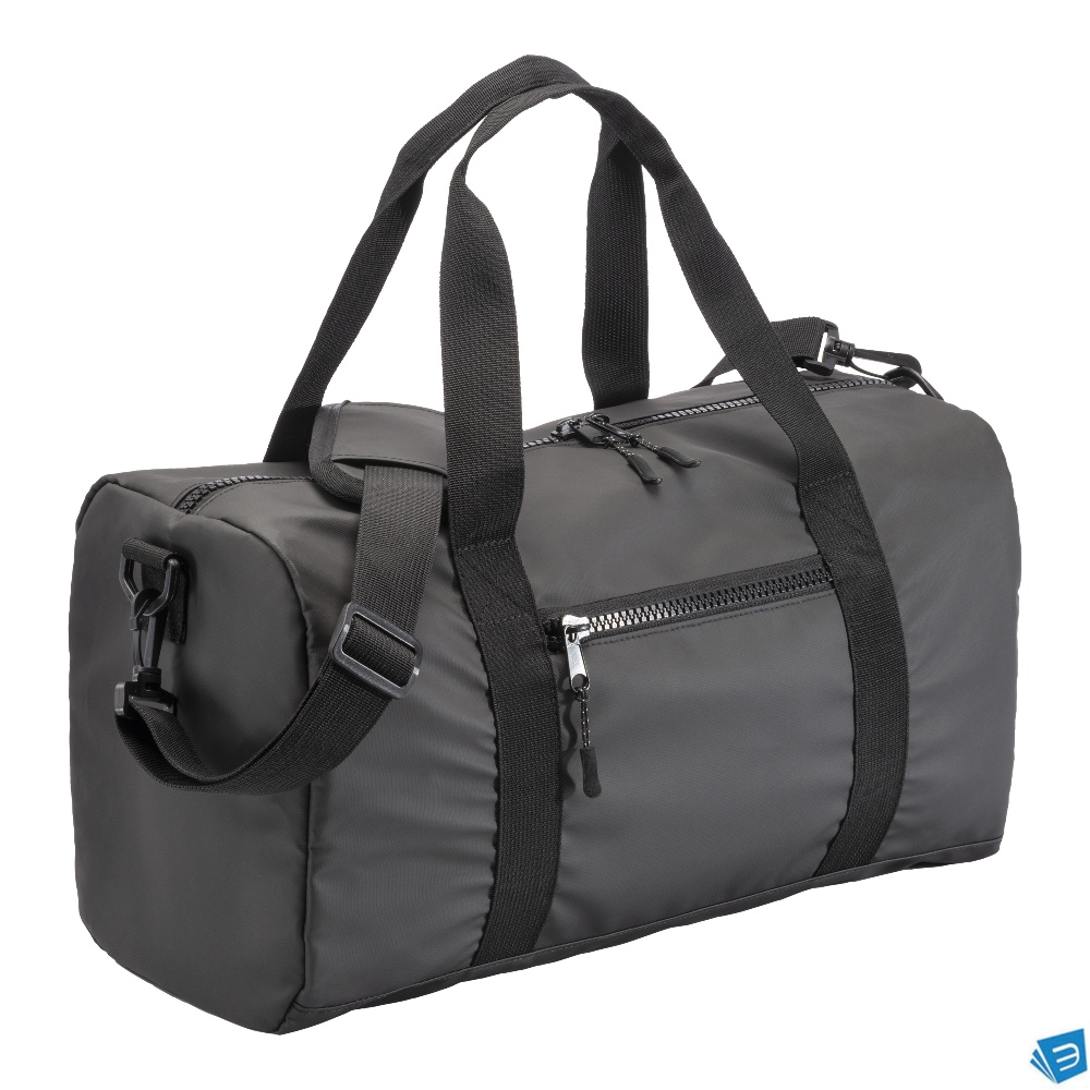 Borsa Duffle in poliestere water resistant. Tracolla regolabile e removibile con fibbia