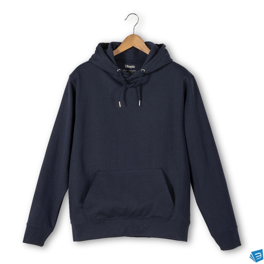 Felpa con cappuccio 100% tessuto rigenerato